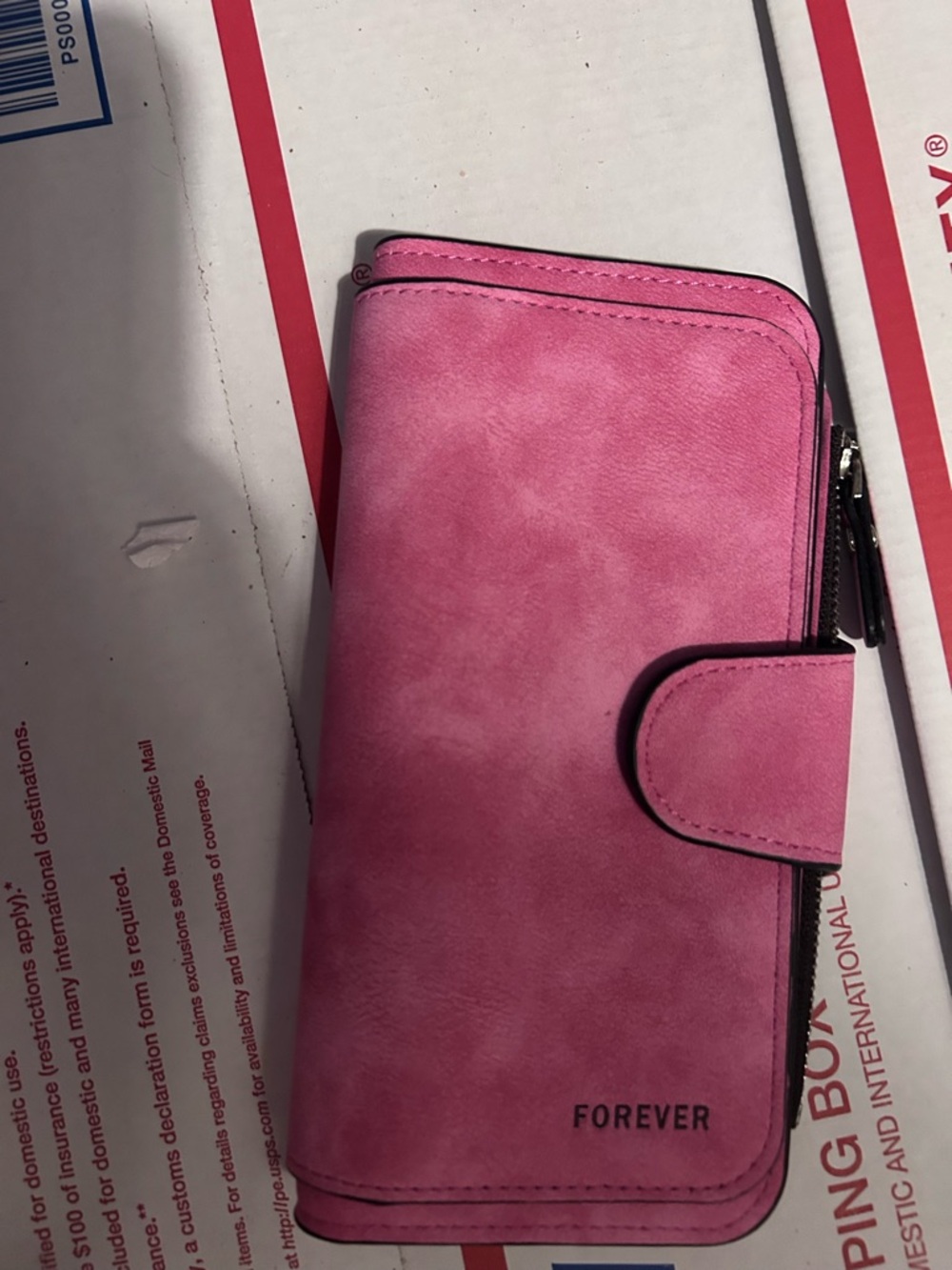 Forever 21 Pink Snap & Zip Wallet